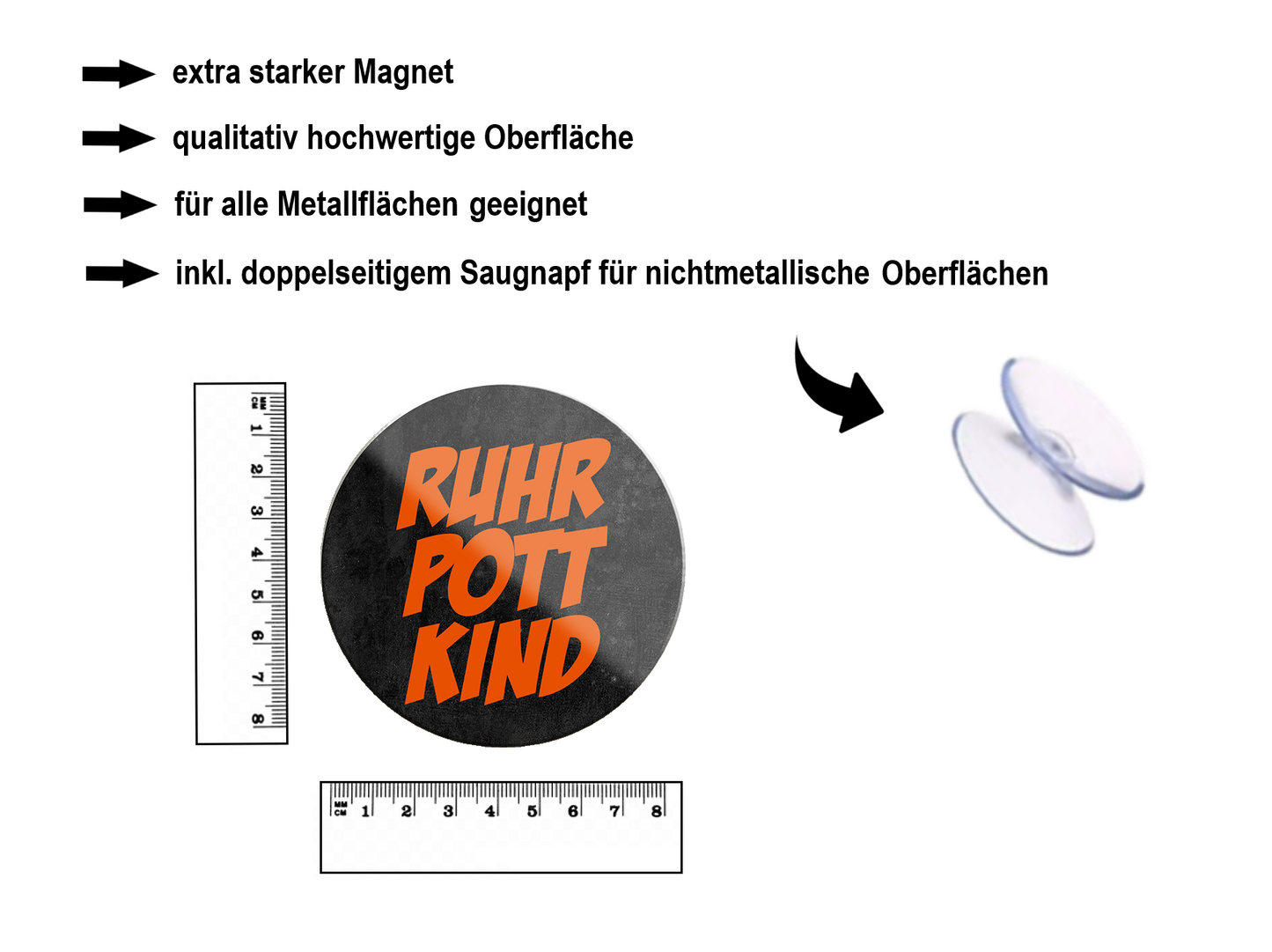 Magnet ''Ruhrpottkind'' 8x8x0,3cm