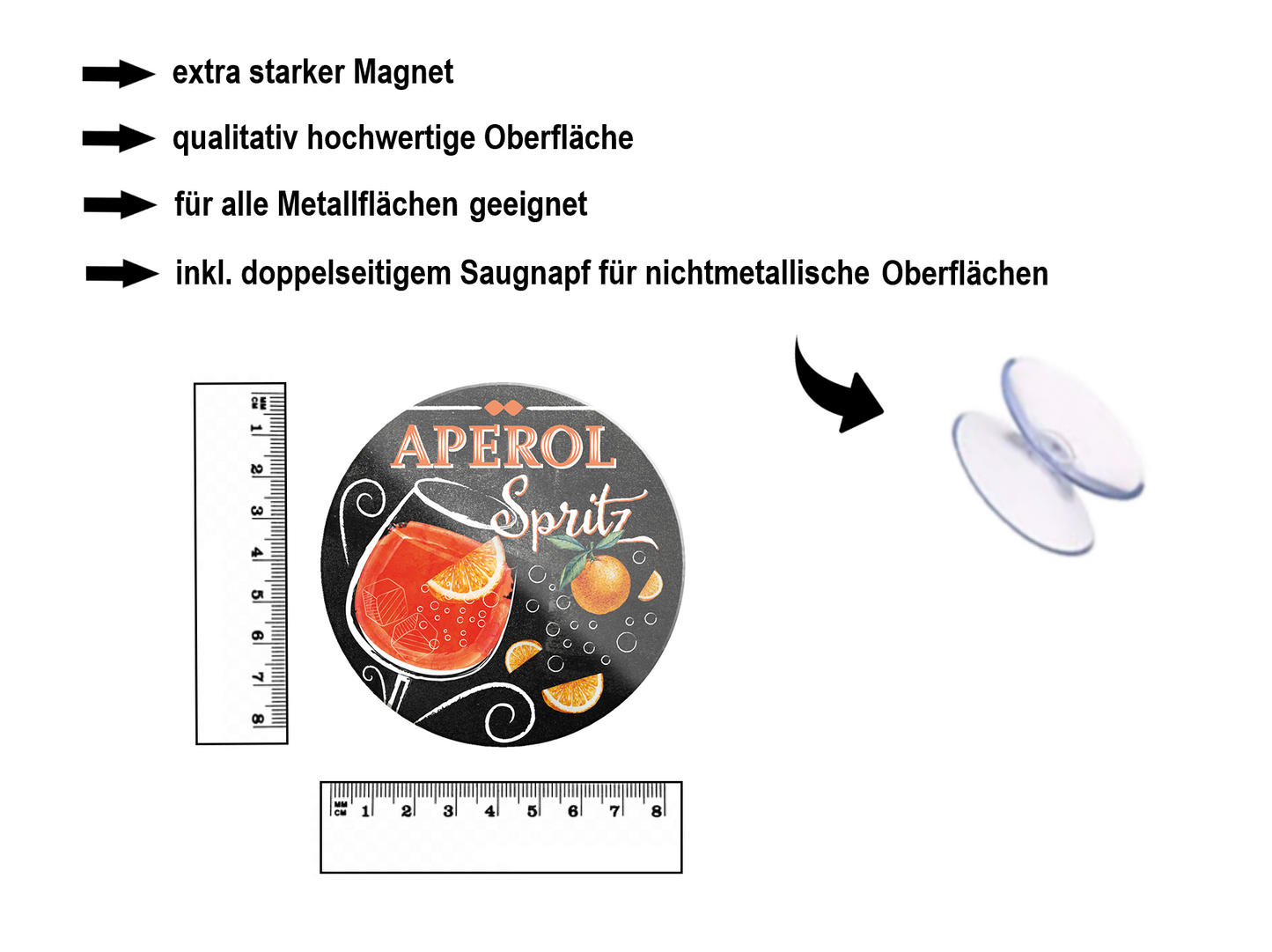 Magnet ''Aperol Spritz'' 8x8x0,3cm