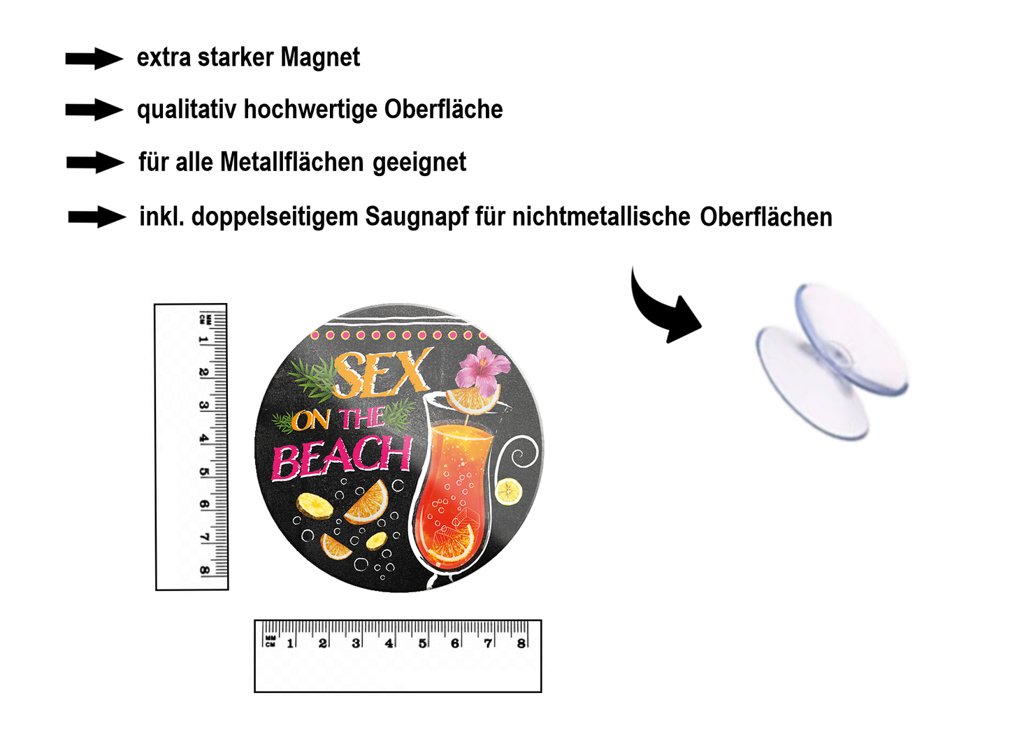 Magnet ''Sex on the Beach'' 8x8x0,3cm