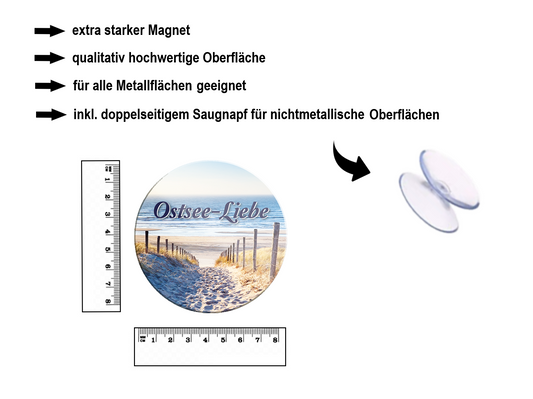 Magnet "Baltic Sea Love" 8x8x0.3cm