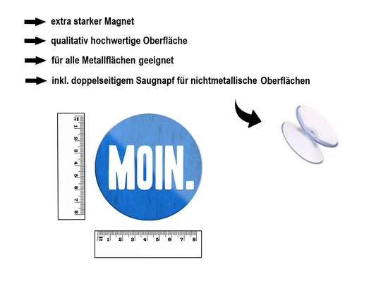 Magnet "Moin" 8x8x0.3 cm