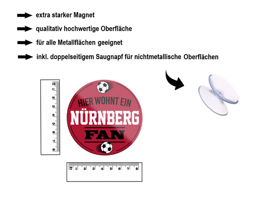 Magnet ''Nuremberg Fan'' 8x8x0.3cm