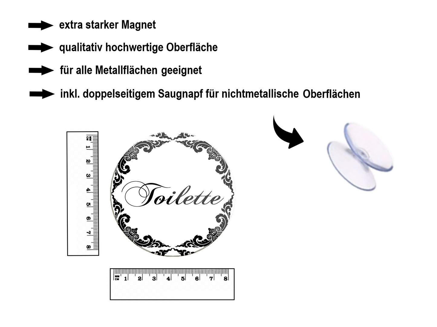 Magnet ''Toilette'' 8x8x0,3cm
