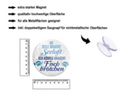 Magnet ''Die Seele brauch Seeluft'' 8x8x0,3cm