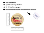 Magnet ''Sauf und Rauch Zimmer'' 8x8x0,3cm