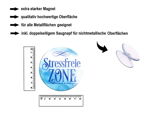 Magnet ''stress-free zone'' 8x8x0.3cm
