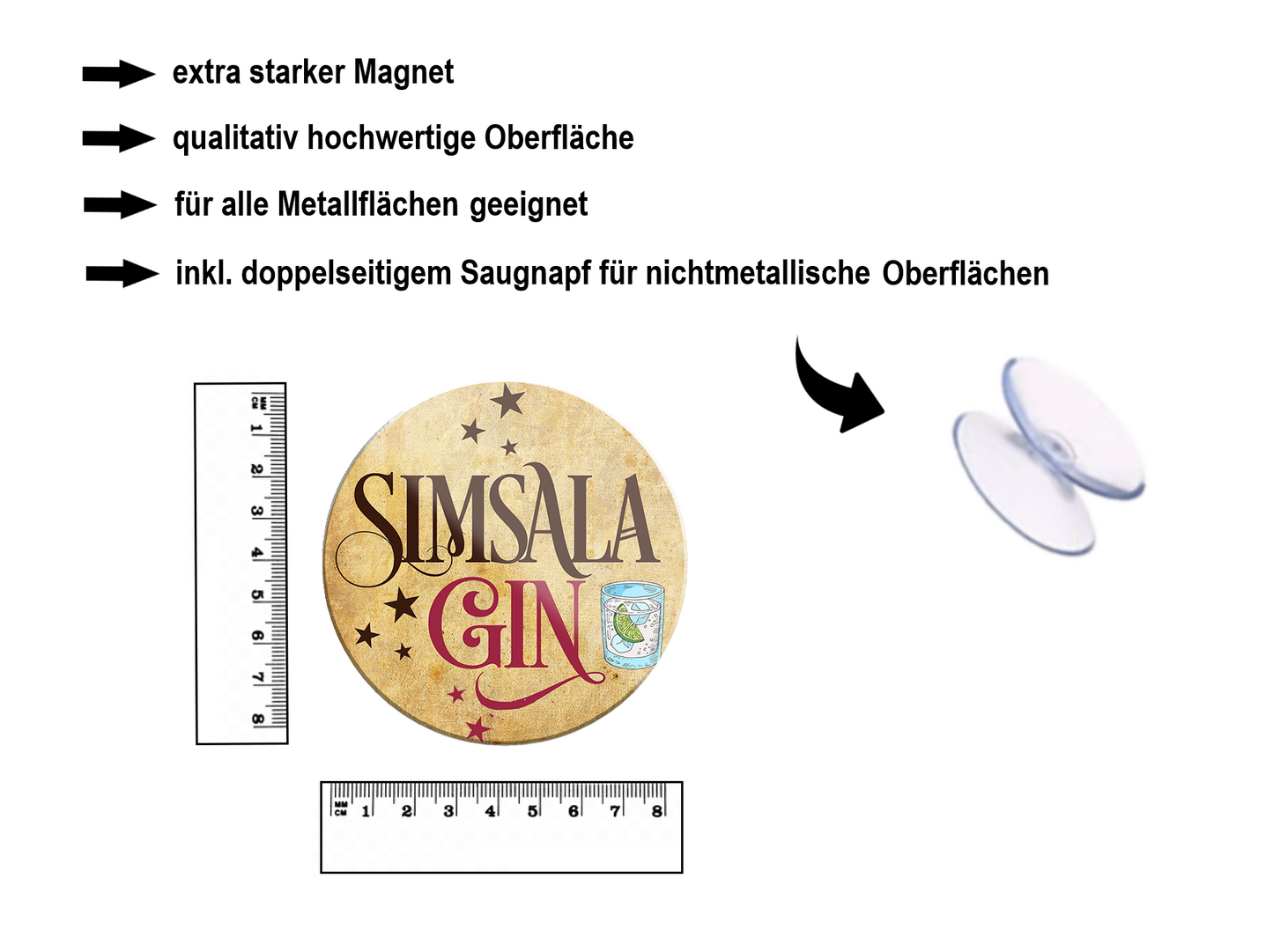 Magnet "Simsala Gin" 8x8x0.3cm