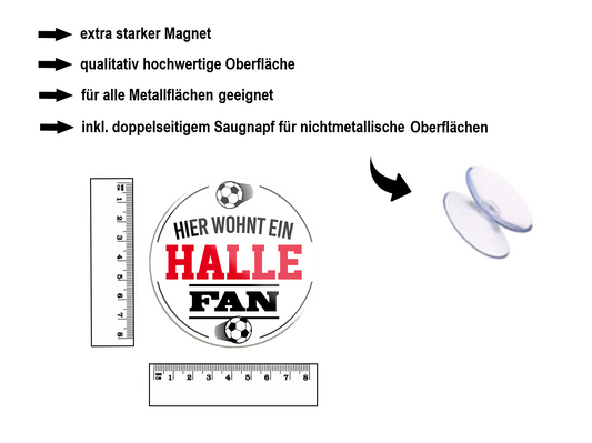 Magnet ''Halle Fan'' 8x8x0,3cm