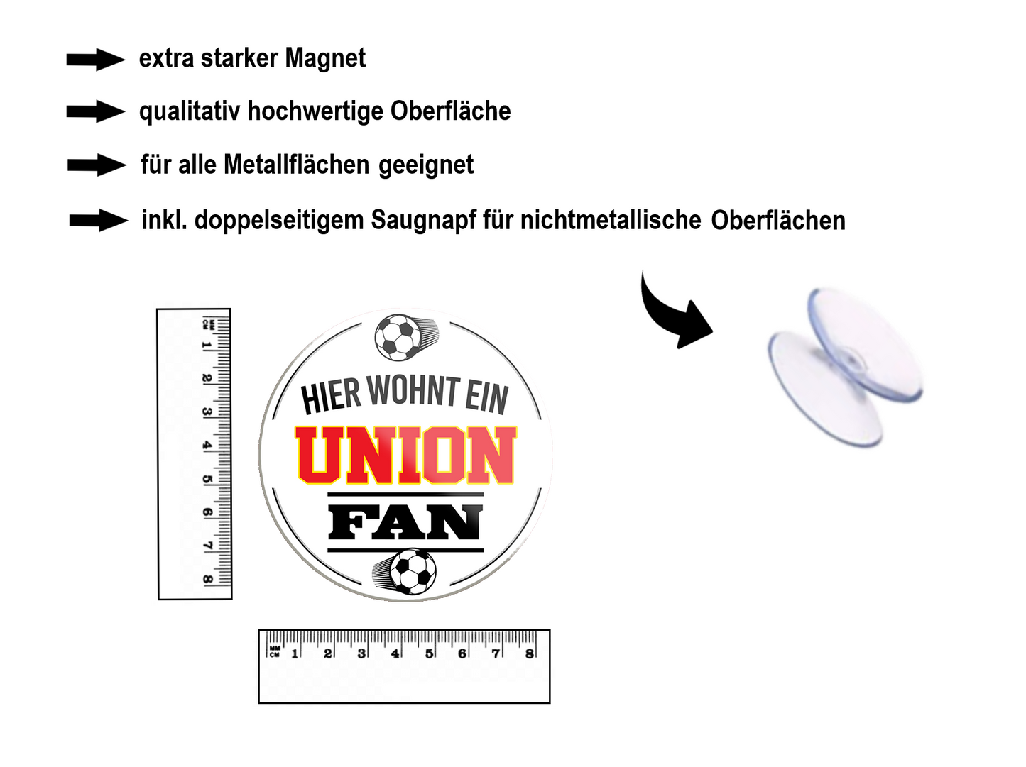 Magnet ''Union Fan'' 8x8x0,3cm