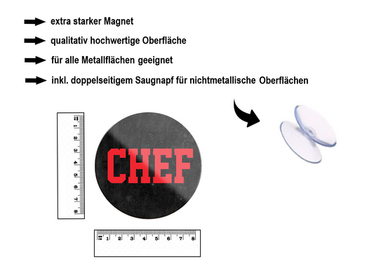 Magnet "CHEF" 8x8x0.3cm