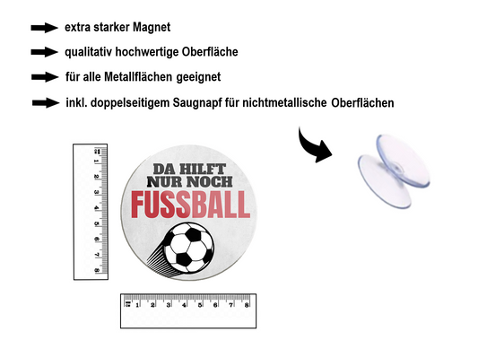 Magnet ''Only football can help'' 8x8x0.3cm