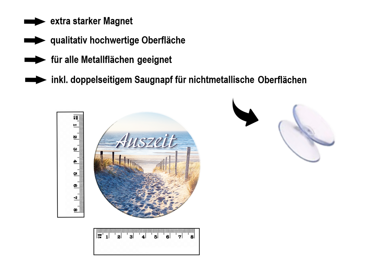 Magnet ''Auszeit'' 8x8x0,3cm