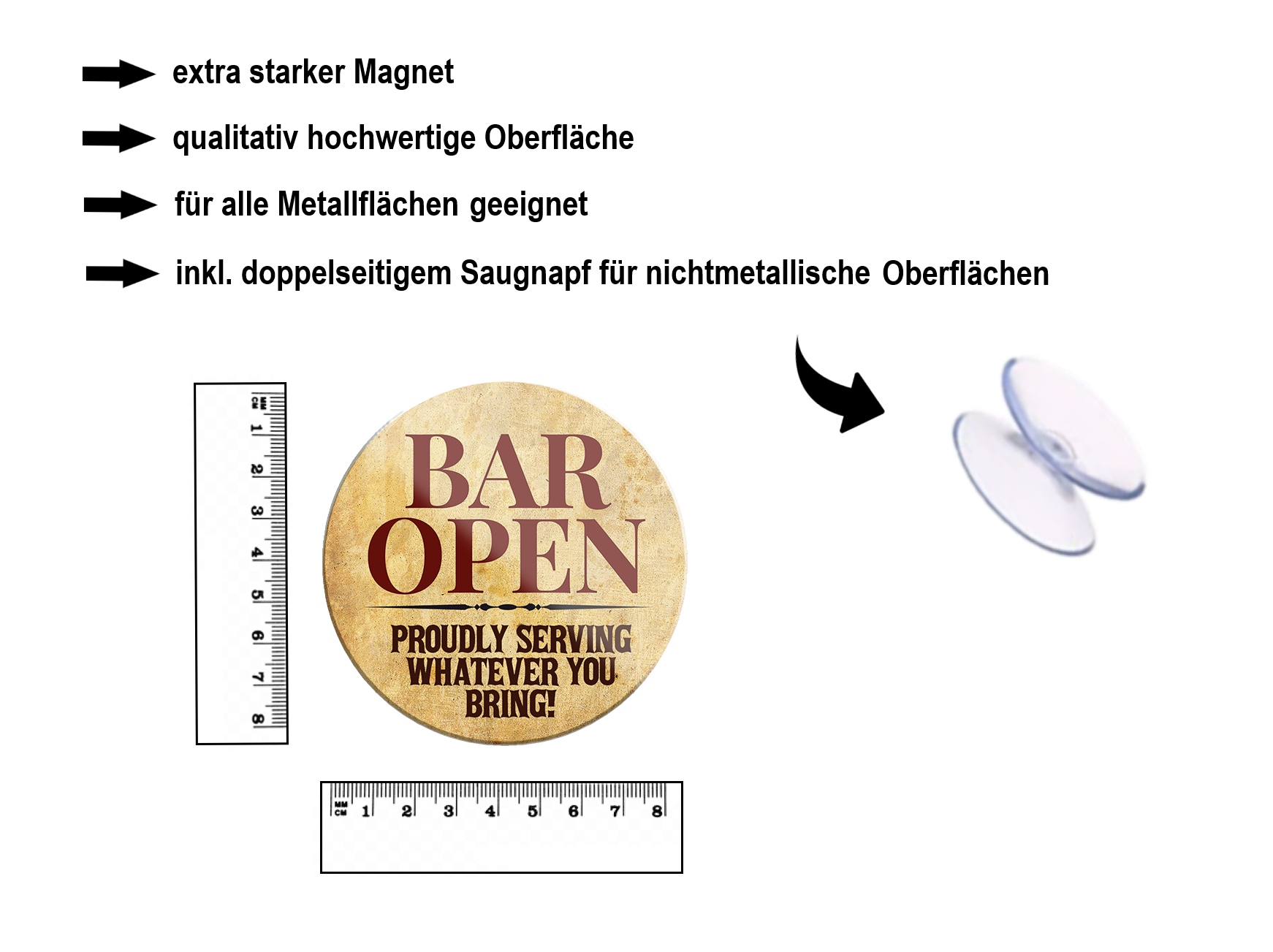 Magnet ''Bar Open'' 8x8x0,3cm
