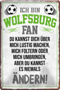 4252024216790 Schilderstore24 	Schilderstore24 Blechschilder sind perfekt als Geschenk zu Weihnachten, Geburtstage, Feiern, Partys, Grillabende, Namenstag, Feiertag, Mädelsabend, Hochzeit. Jederzeit stilvoll im Wohnzimmer, Partykeller, Garage, Praxis, Büro, Café, Hauseingang Fußball Mannschaft Verein Bolzen Ball sport liga kicken stadion freizeit ''Wolfsburg Fan ´20''		20x30cm