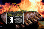 Blechschild ''Grill Wars. Vorsicht sein du musst. die Wurst.. (yoda)'' 18x12cm