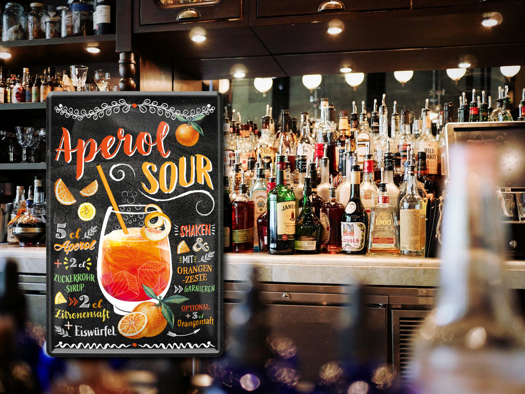 Blechschild  ''Aperol Sour'' 20x30cm