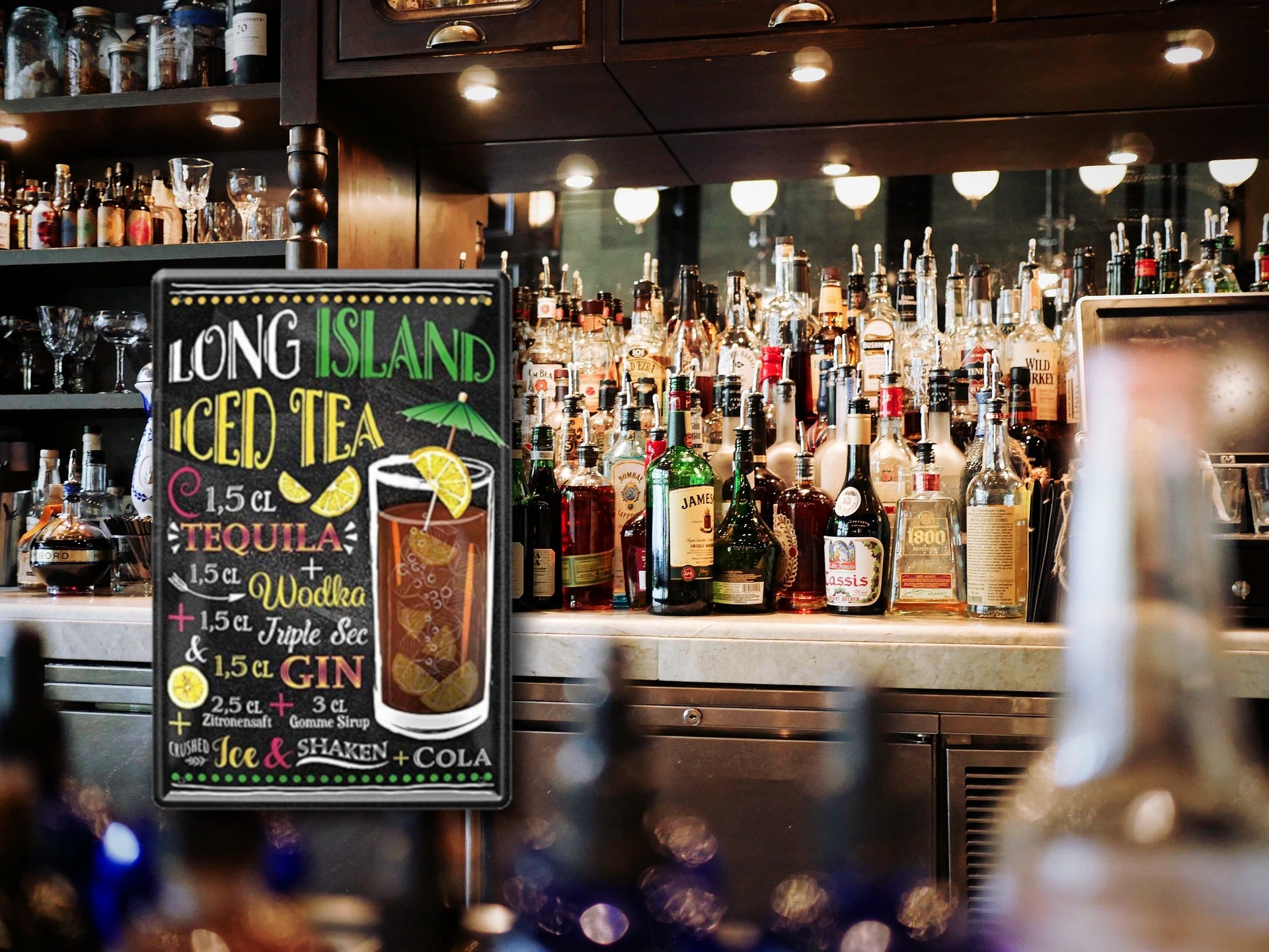 Blechschild ''Long Island Iced Tea'' 20x30cm