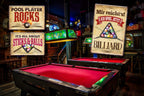Blechschild ''Pool Player Rocks'' 20x30cm