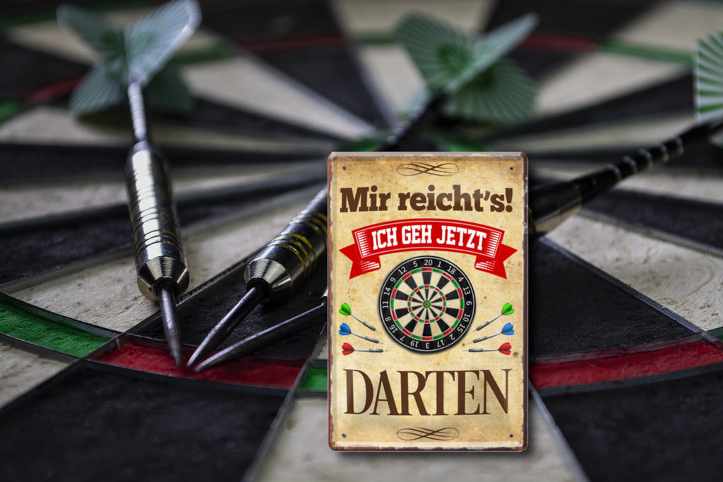 Blechschild ''Mir reicht´s! Darten'' 20x30cm