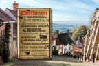 Blechschild ''Wir Dorfkinder wissen noch Kühe nicht lila'' 20x30cm