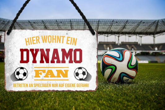 Blechschild ''Dynamo Fan'' 18x12cm
