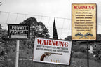 Tin sign ''Warning. Are you found at night, found here in the morning'' 20x30cm