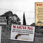 Tin sign "Warning (2 guns)" 20x30cm