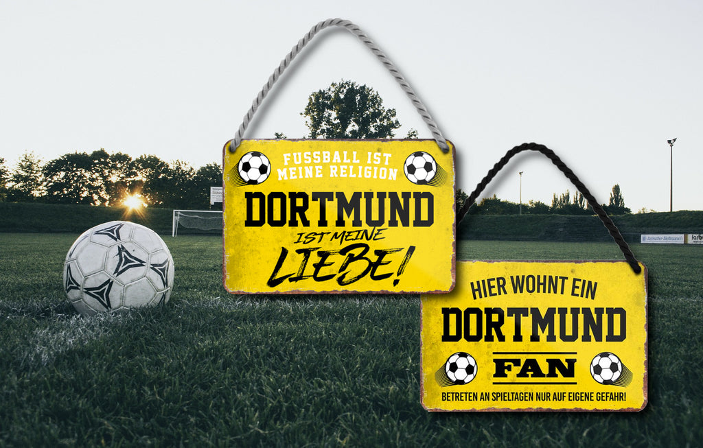 Blechschild ''Dortmund ist meine Liebe!'' 18x12cm