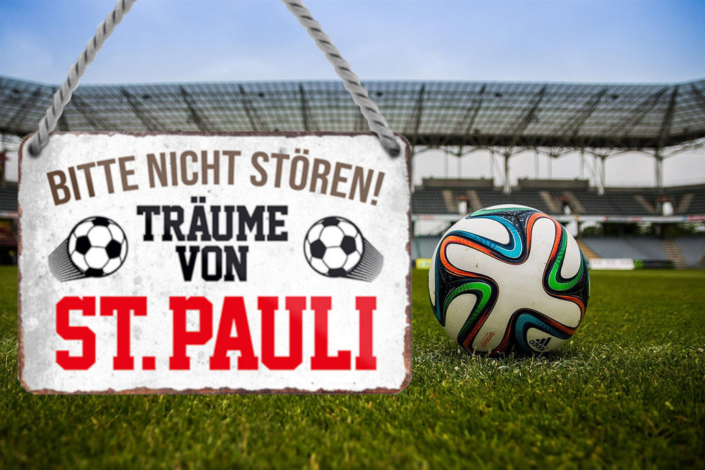 Blechschild ''Träume von St. Pauli'' 18x12cm