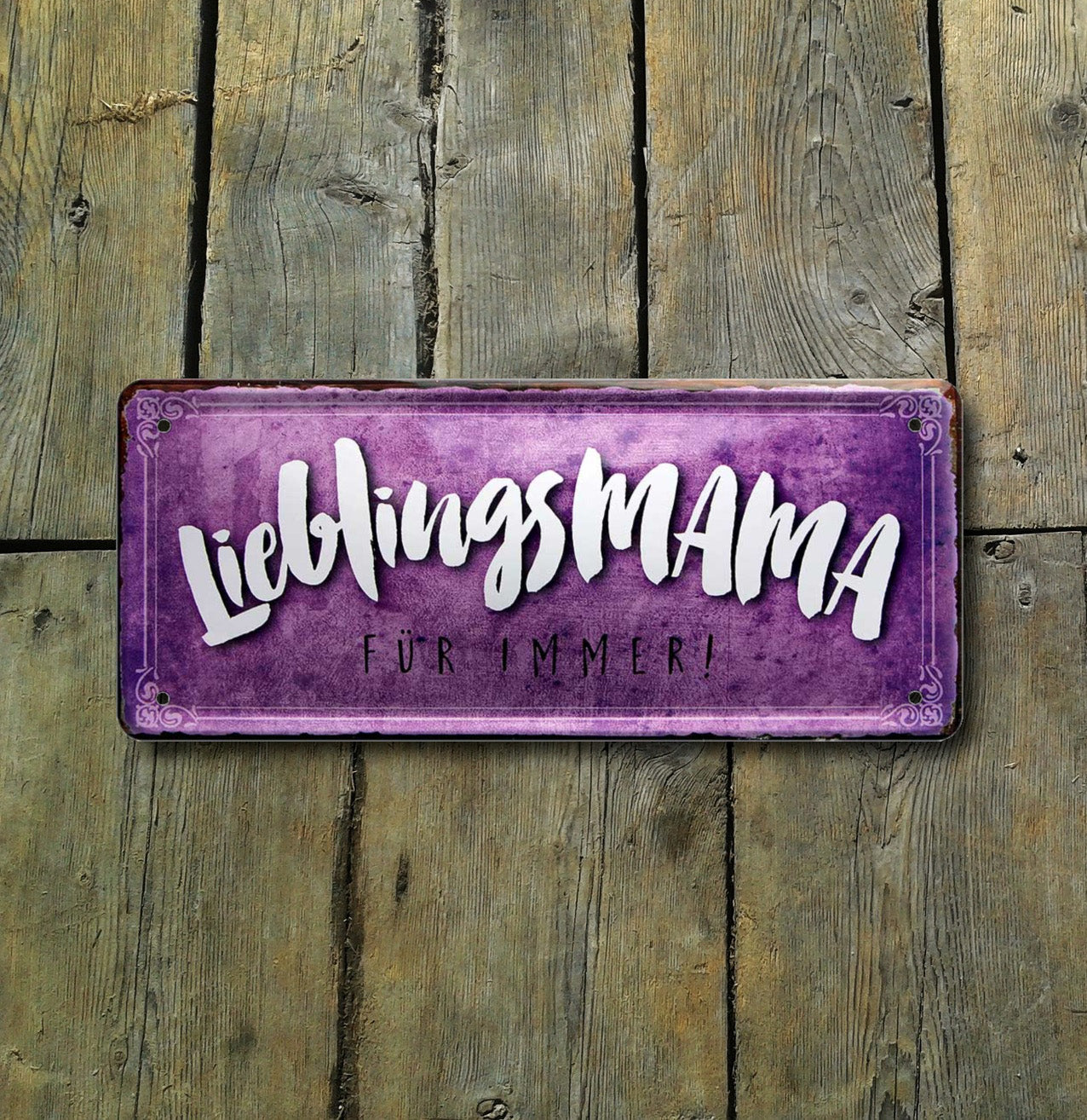 Blechschild ''Lieblingsmama'' 28x12cm