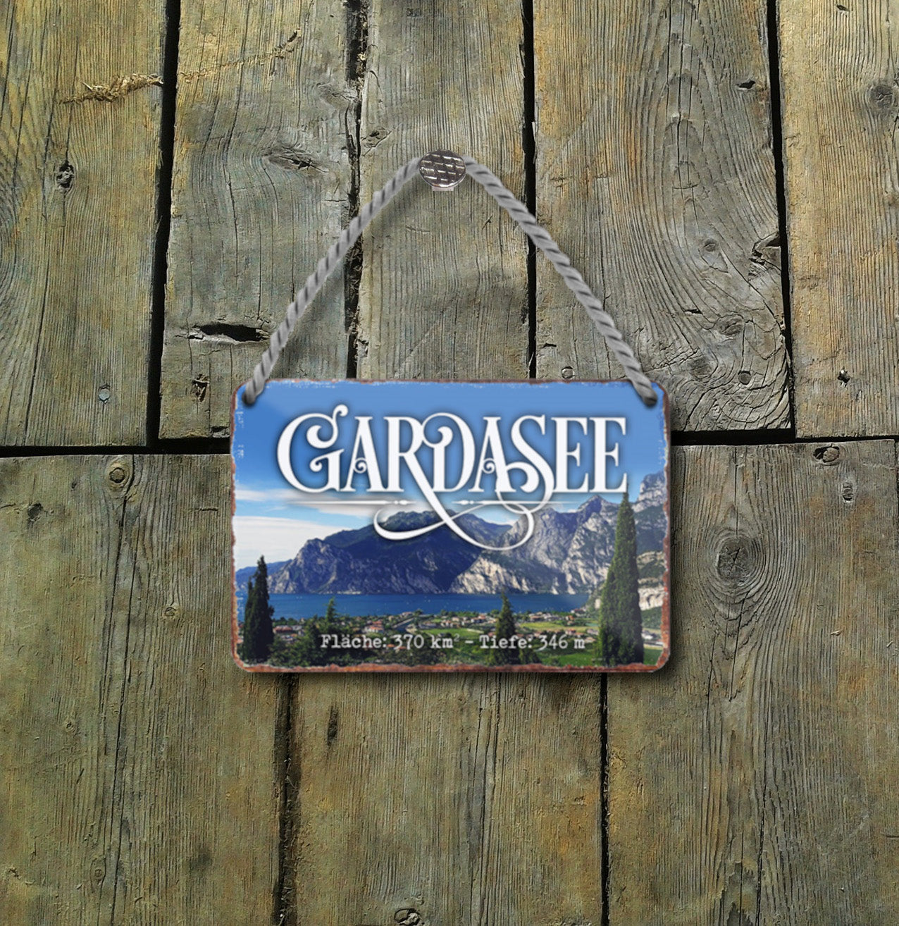 Blechschild ''Gardasee'' 18x12cm
