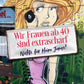 Blechschild ''Wir Frauen ab 40 sind extrascharf'' 28x12cm