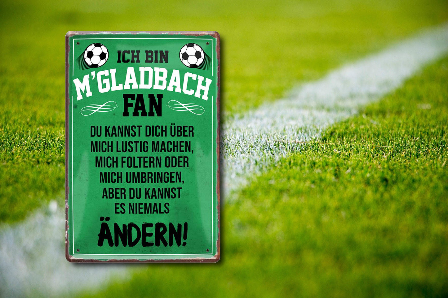 Tin sign "M'Gladbach Fan '20" 20x30cm
