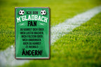 Blechschild ''M´Gladbach Fan ´20'' 20x30cm