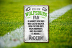 Blechschild ''Wolfsburg Fan ´20'' 20x30cm