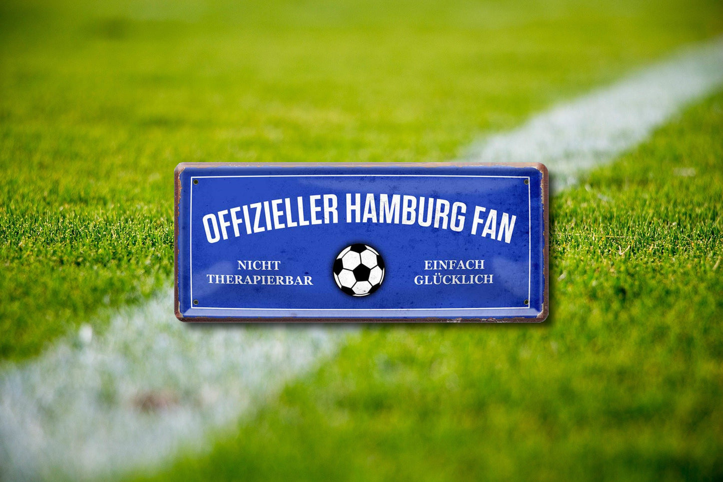 Blechschild ''Offizieller Hamburg Fan'' 28x12cm