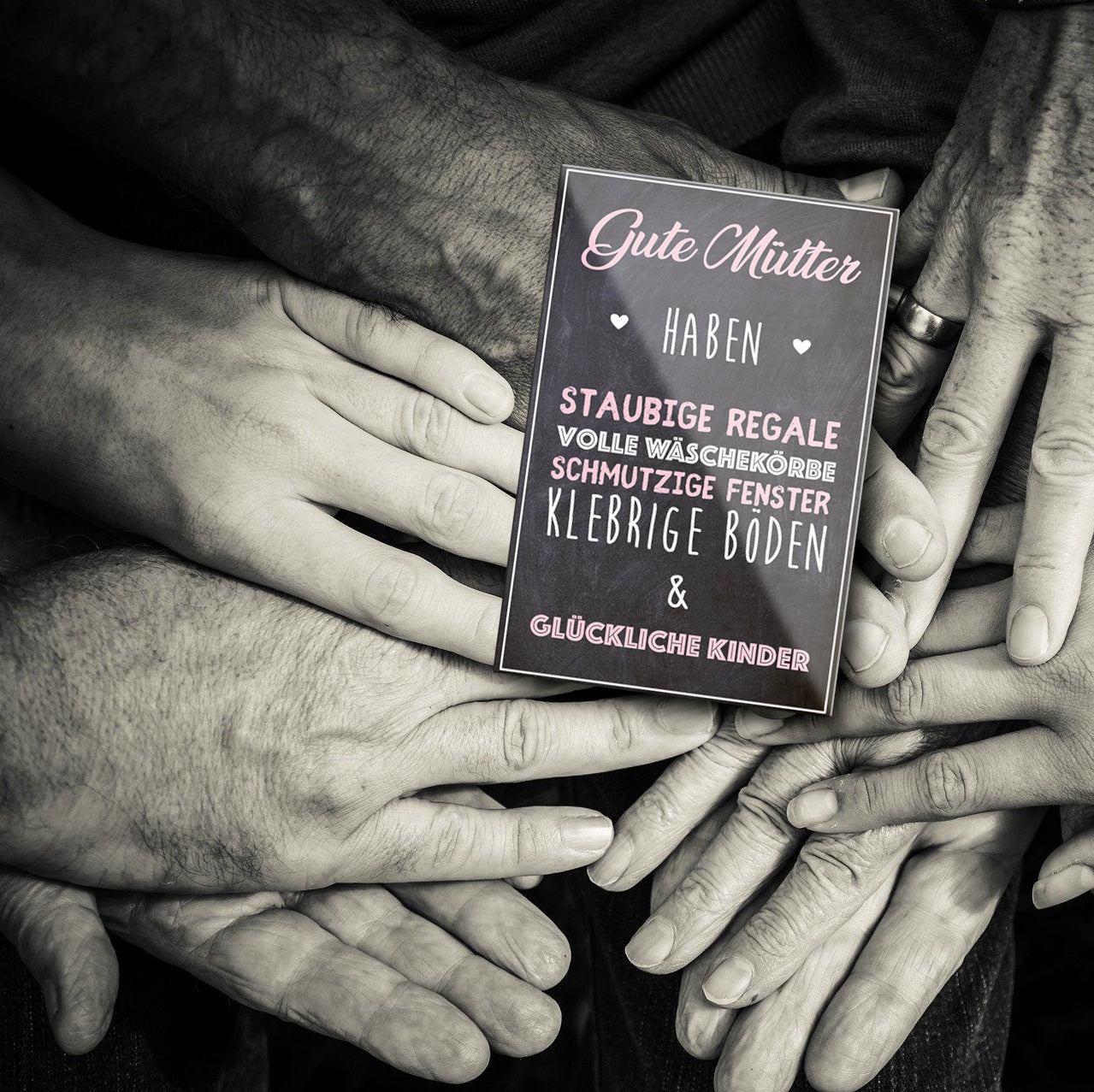 Magnet ''Gute Mütter haben staubige Regale'' 9x6x0,3cm