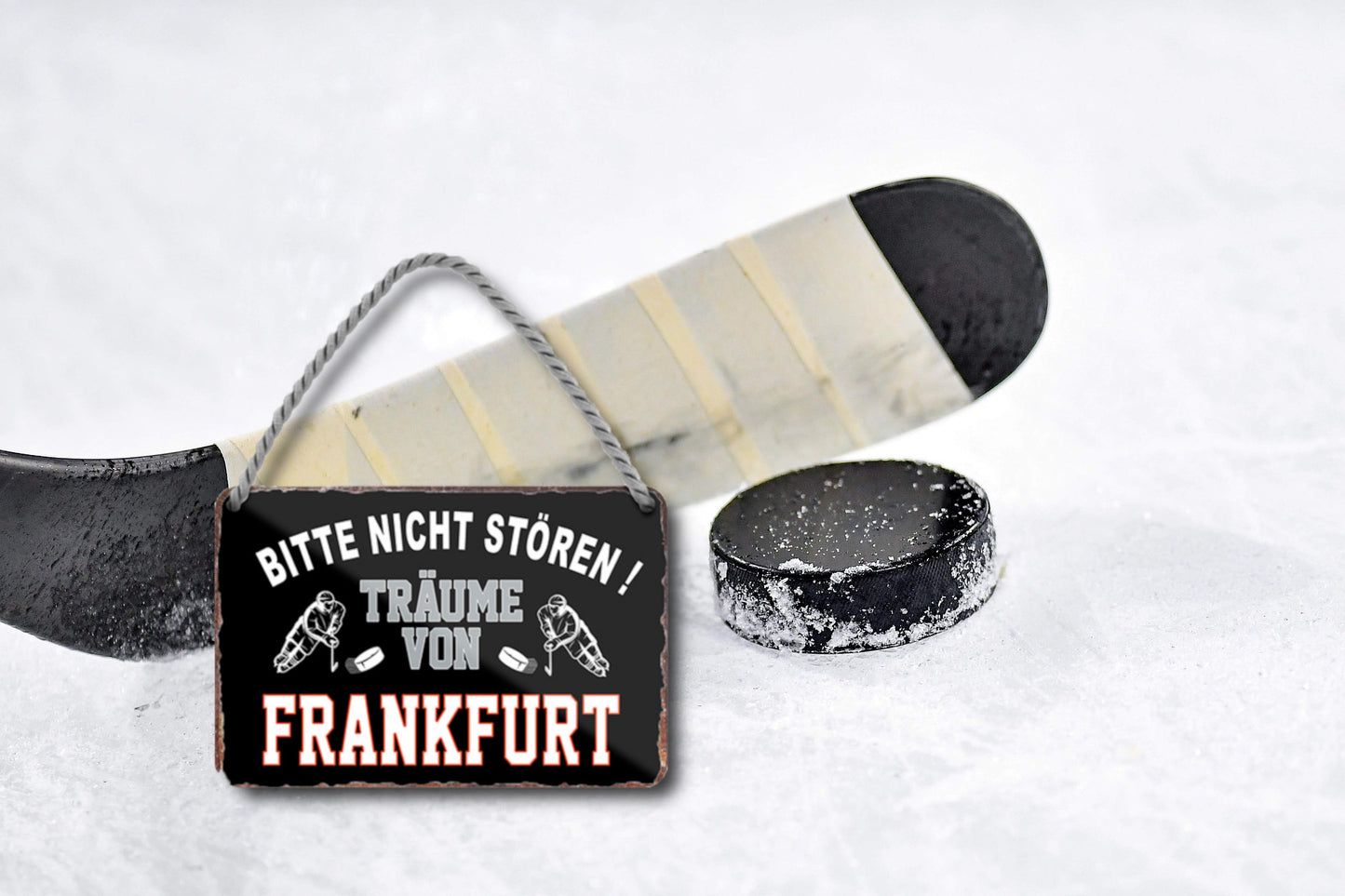 Blechschild ''Träume von Frankfurt Hockey'' 18x12cm