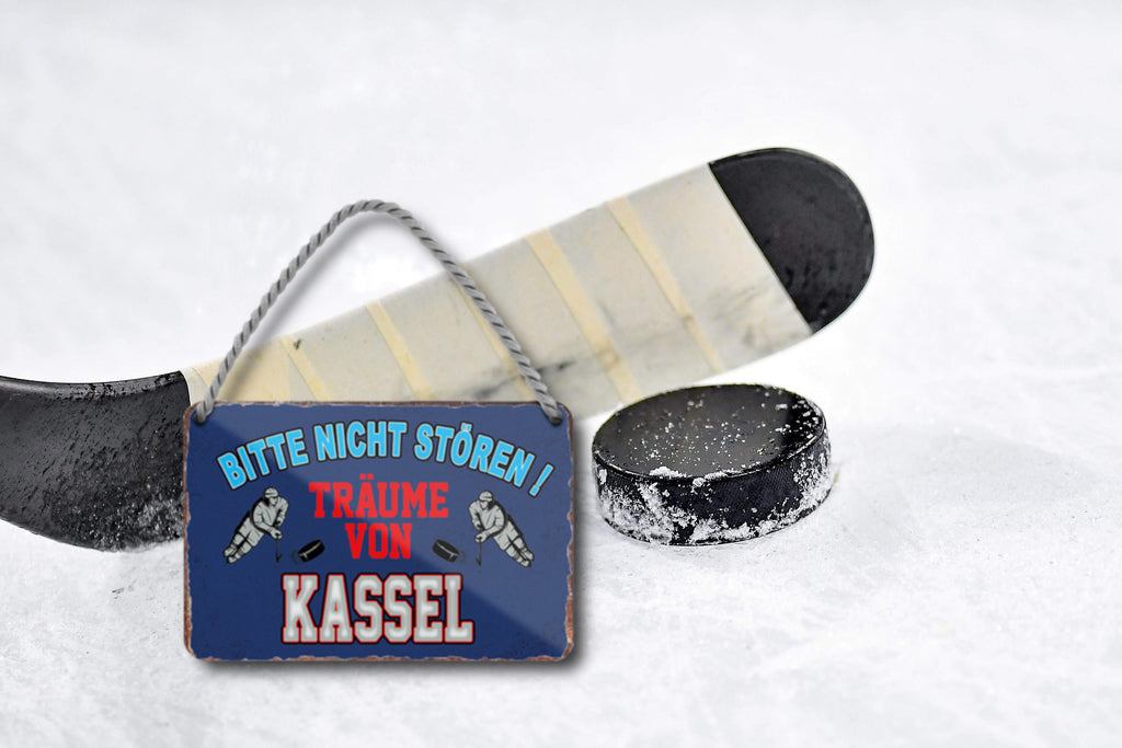 Tin sign "Dreams of Kassel Hockey" 18x12cm