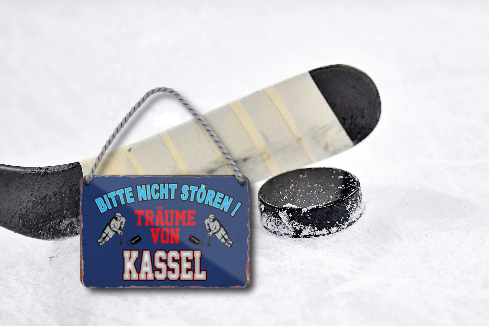 Tin sign "Dreams of Kassel Hockey" 18x12cm