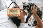 Blechschild ''Erziehung bei Katzen ist ganz leicht.. was sie wollen'' 18x12cm