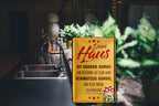 Blechschild ''Dieses Haus ist sauber genug, schmutzig genug'' 20x30cm