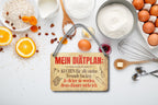 Blechschild ''Mein Diätplan Kuchen'' 18x12cm