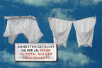 Blechschild ''Am besten gefällst du mir aus dem Höschen'' 28x12cm