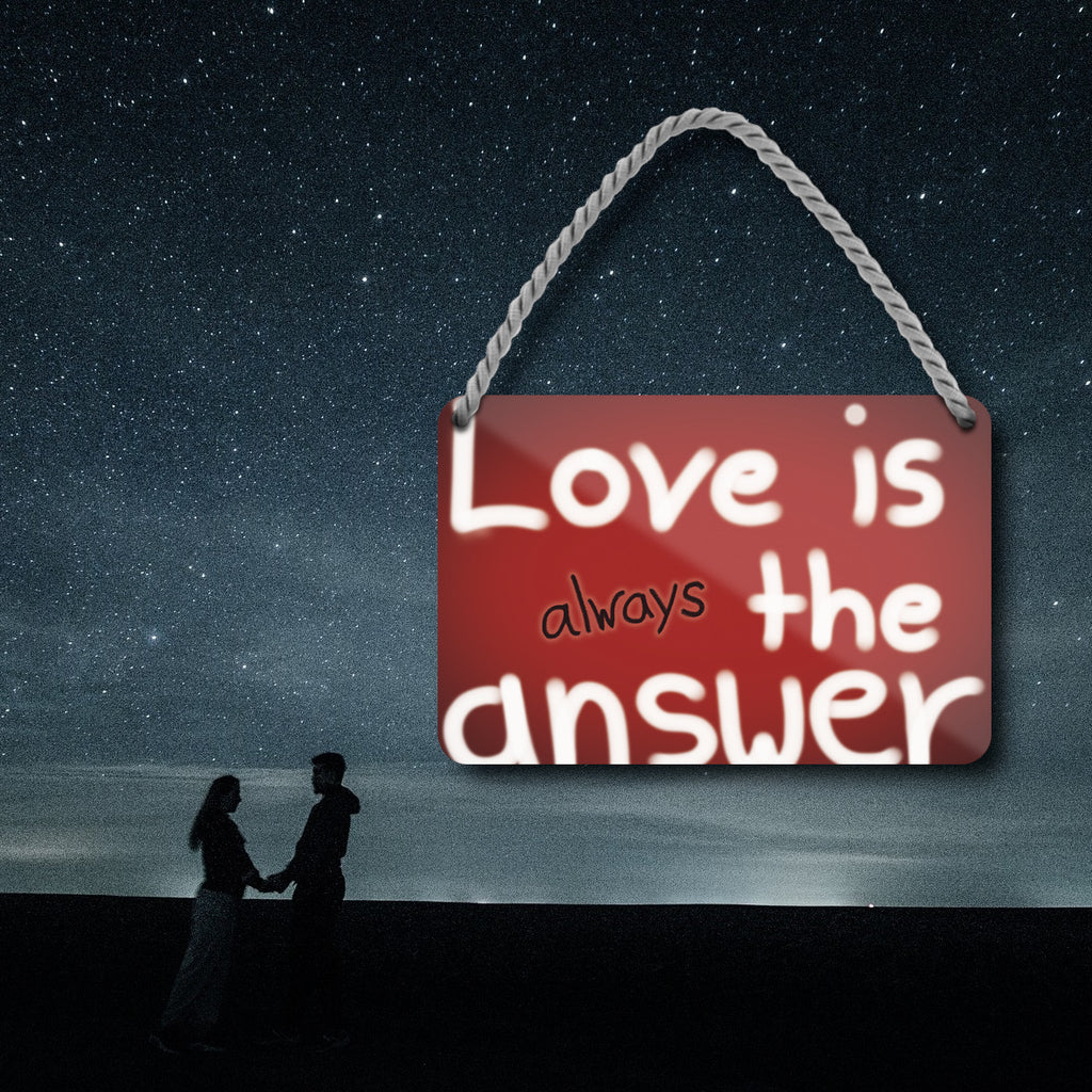 Blechschild ''Love ist always the answer'' 18x12cm