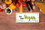 Blechschild ''Faster, Stronger, Vegan'' 28x12cm