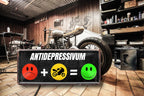 Blechschild ''Antidepressivum Motorrad'' 28x12cm