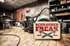 Blechschild ''Schrauber Freak'' 18x12cm