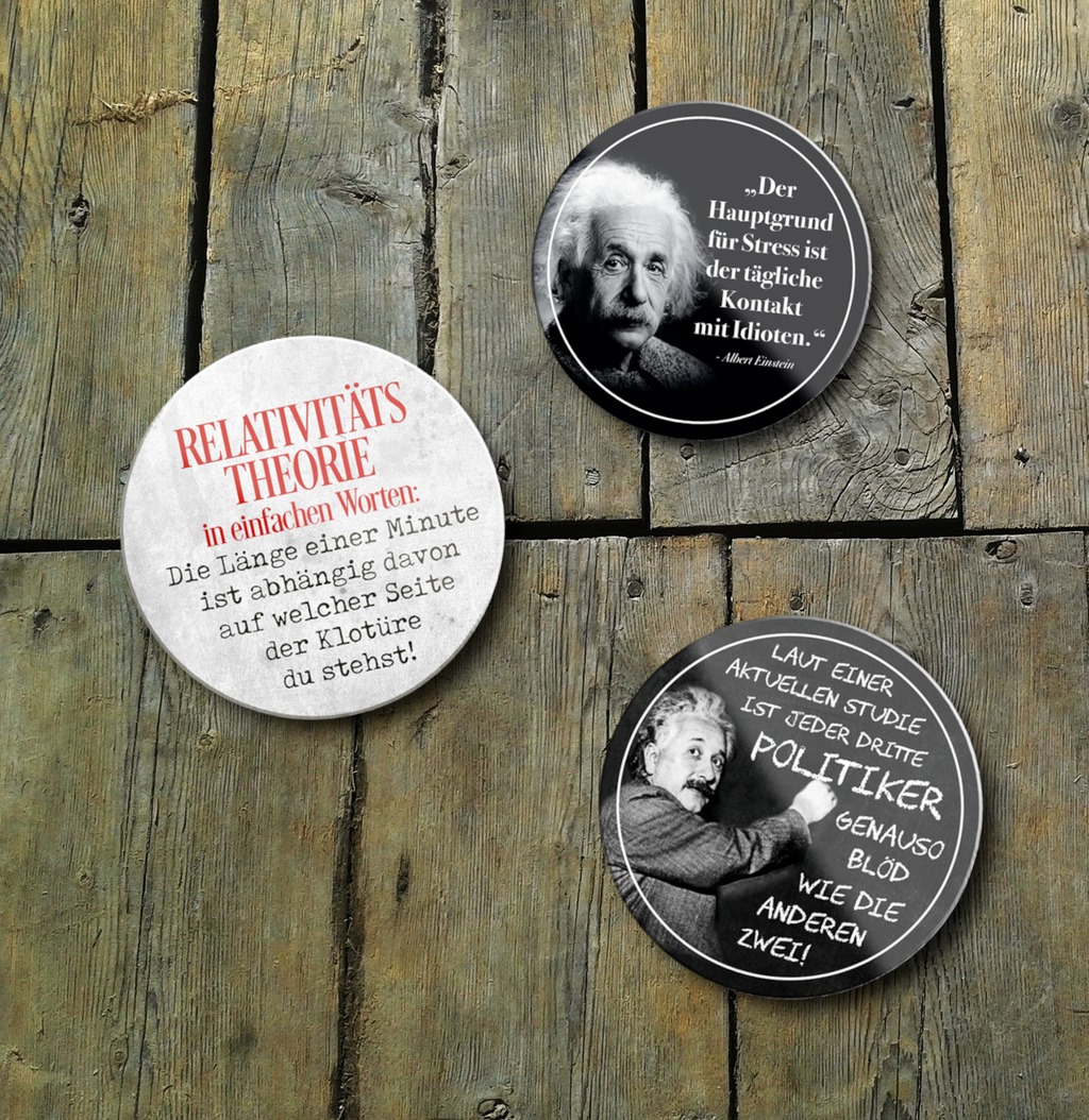Magnete ''Albert Einstein 4 von 4'' 9x6cm&8cm diverse Varianten vom beliebten Physiker