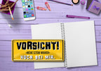Blechschild ''Vorsicht. Meine Eltern wohnen noch bei mir'' 28x12cm
